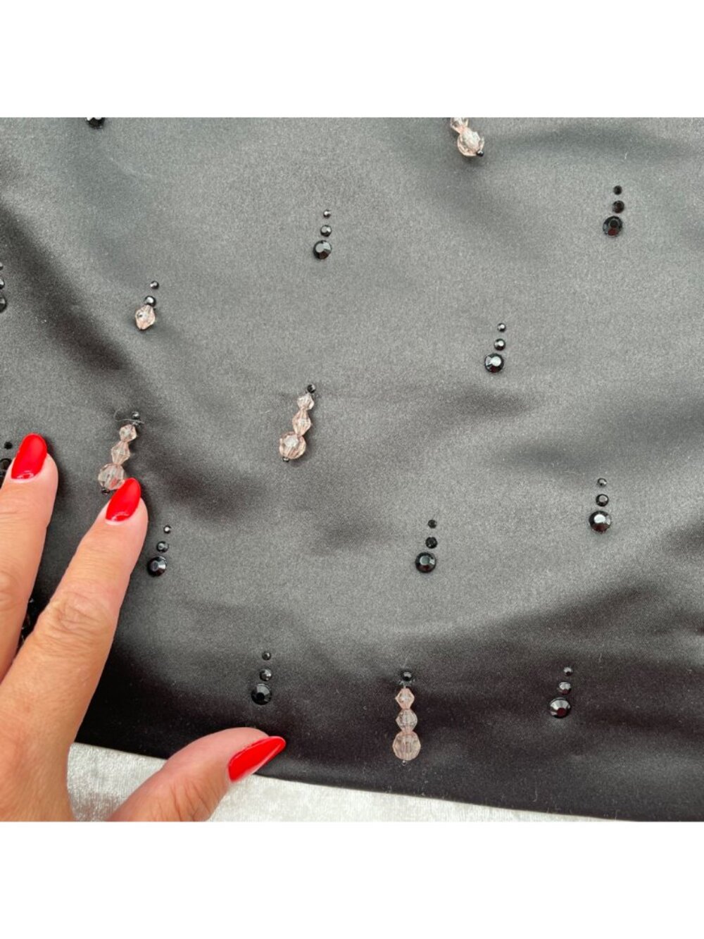 Free Assembly Womens Black Embellished Mini Skirt Size 16 With Beaded Details - Picture 6 of 7